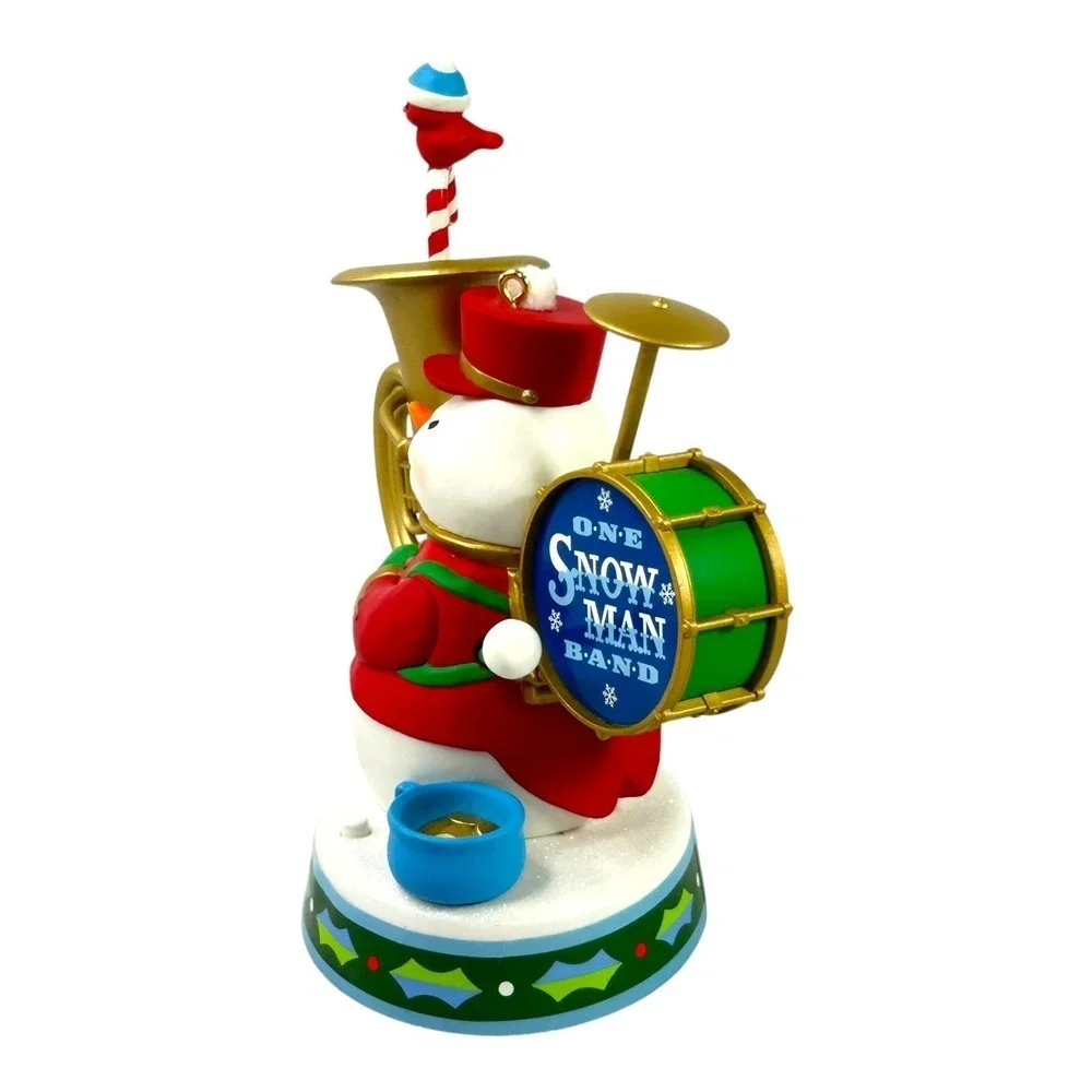Hallmark ONE SNOWMAN BAND Magic Keepsake Ornament with Sound & Motion 2013 Box - Picture 4 of 15
